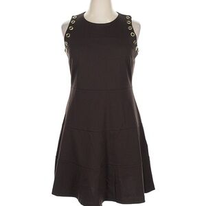 Michael Kors Elegant Brown Sleeveless Dress